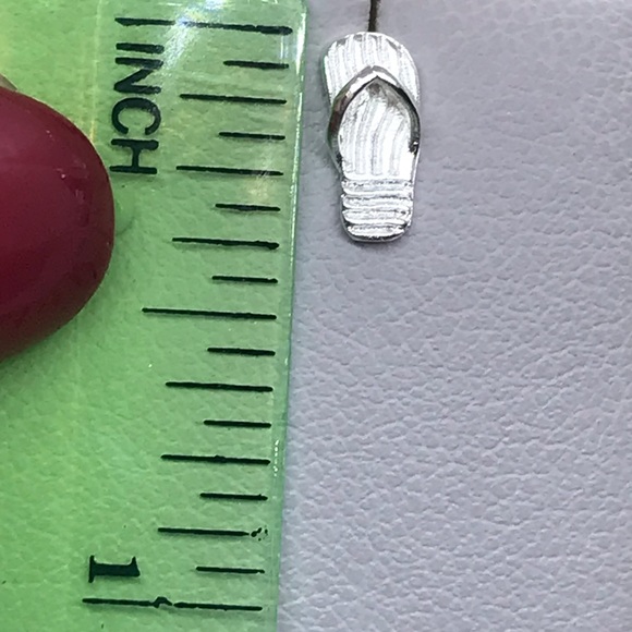 Sterling Silver 925 Flip Flops Stud Earrings - Picture 3 of 3